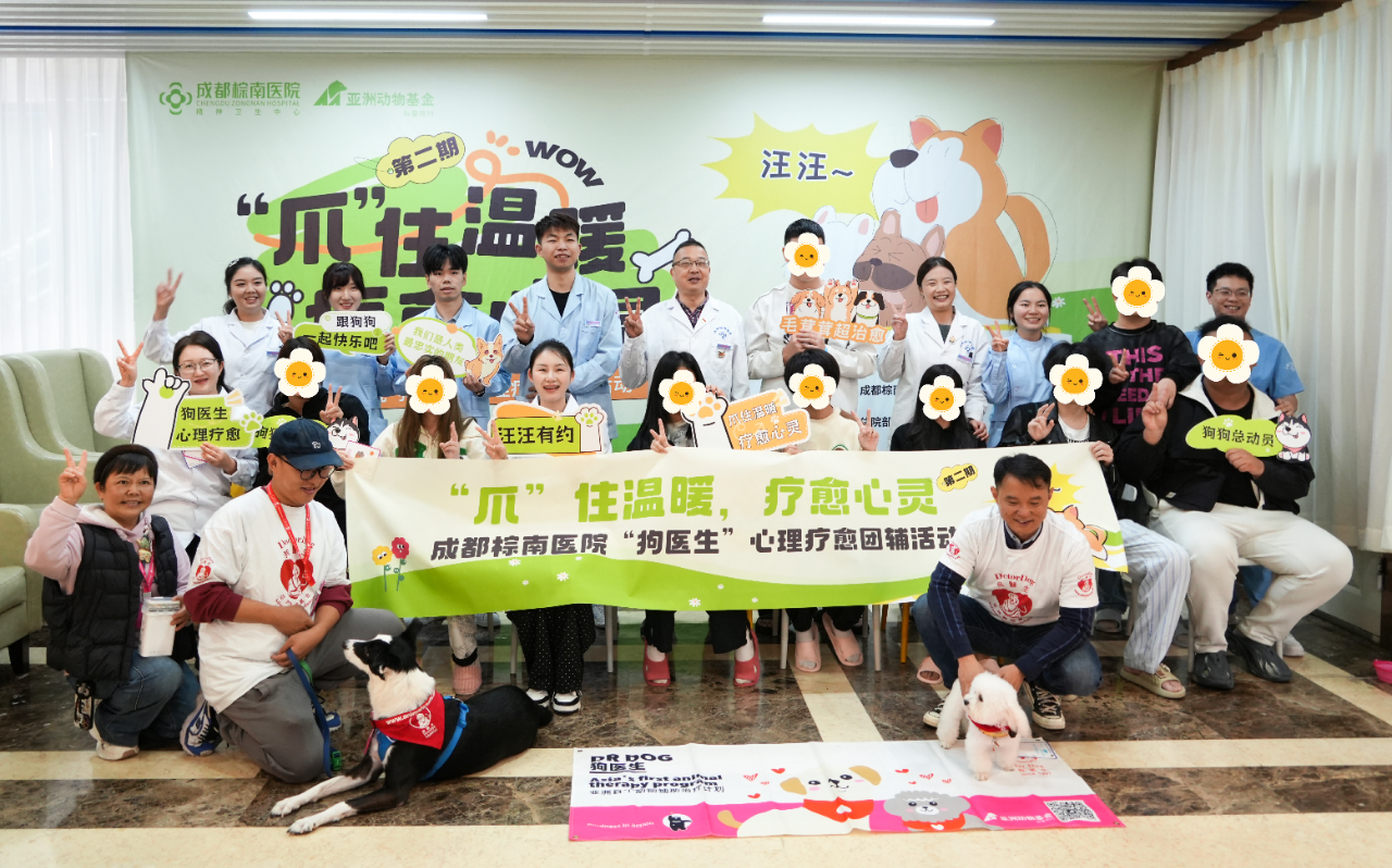 【“爪”住温暖，疗愈心灵】成都棕南医院开展“狗医生”心理疗愈团辅活动（第二期）_成都棕南医院_成都精神病医院
